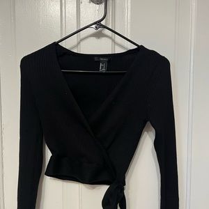 forever 21 long sleeve crop top size s